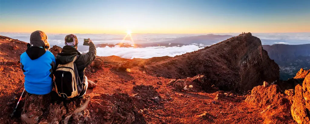 Lever de soleil au Piton des Neiges en amoureux 