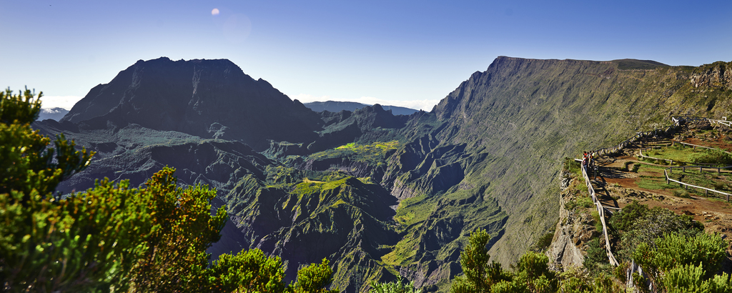 Vue sur Mafate depuis le Piton Maïdo en amoureux