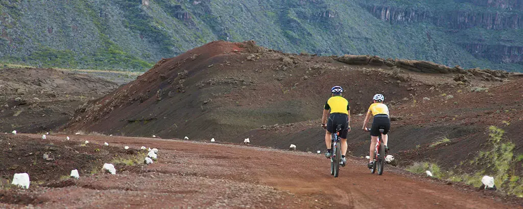 Vélo sur la plaine des sables 