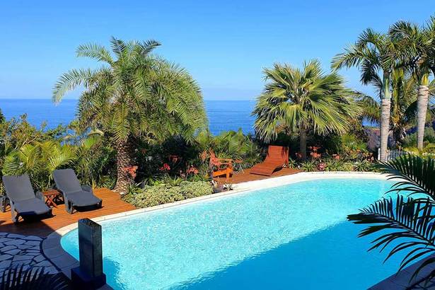 piscine et vue mer villa mascareignes