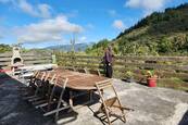 terrasse gite Hydrangea Bourg-Murat